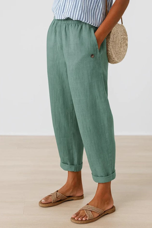 Stella | Pantaloni intramontabili effetto lino