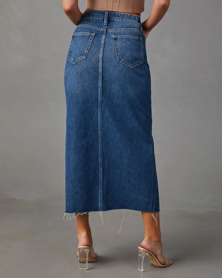 DENISE™ – Gonna classica in denim a vita alta