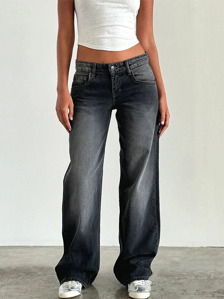 SYLVAINE™ – Jeans Larghi Casual Vintage