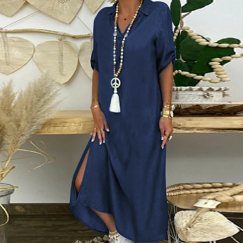 Sadie | Abito camicia comodo in denim