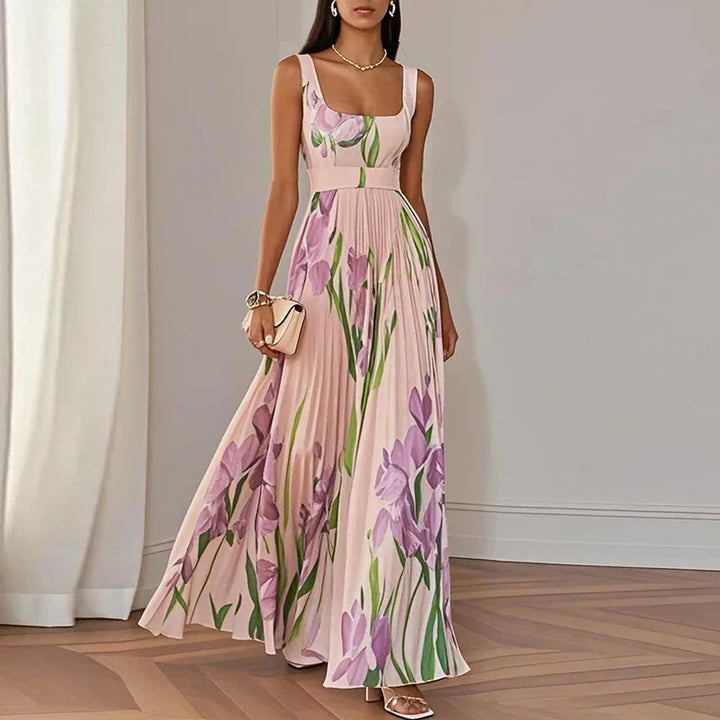 Oriah | Maxi abito floreale svasato