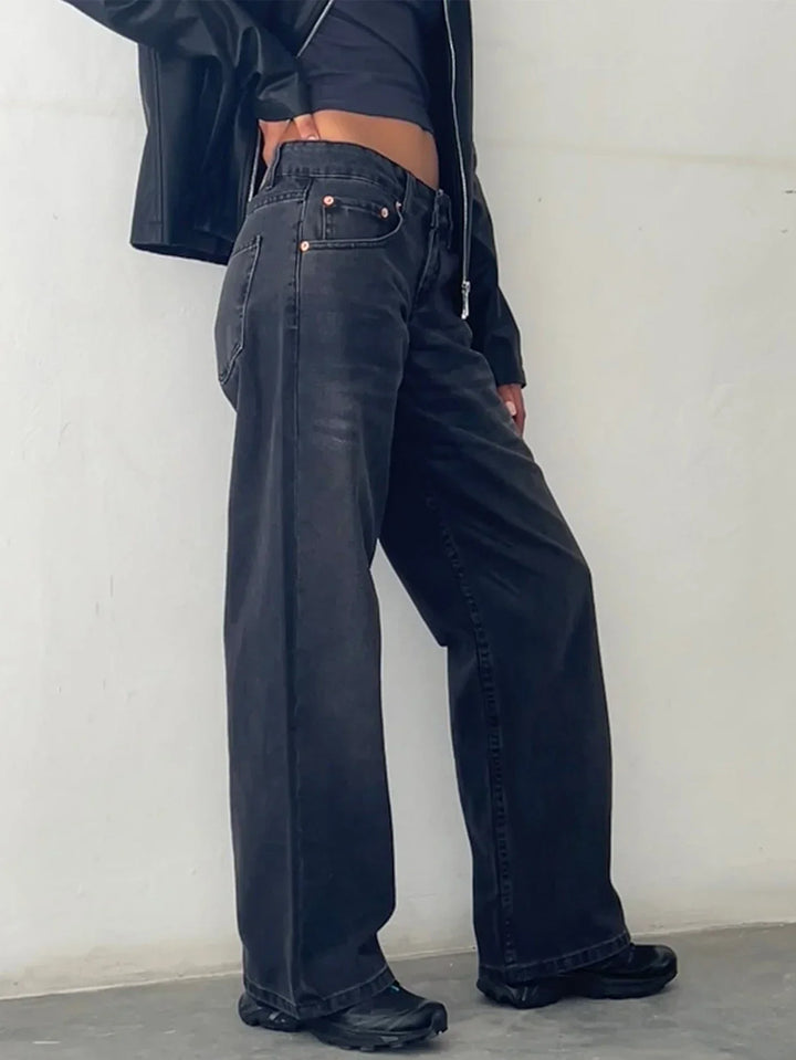 SYLVAINE™ – Jeans Larghi Casual Vintage