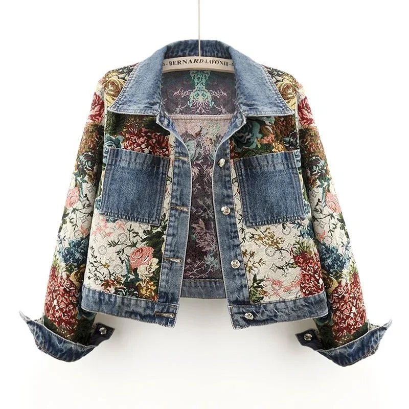 Rosemary | Giacca corta patchwork floreale