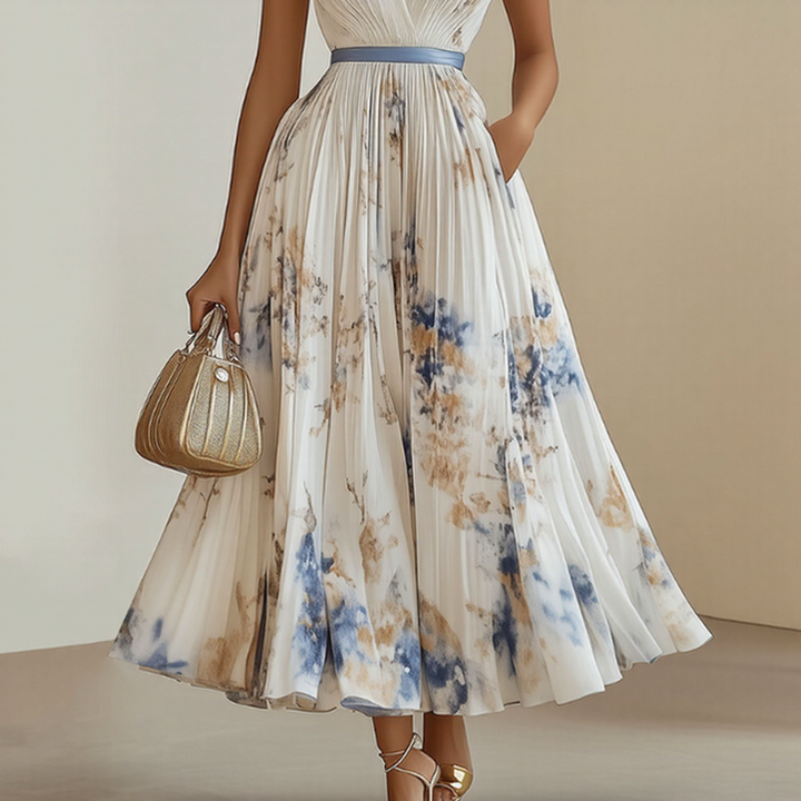 Judith | Elegant Pleated Maxi Dress