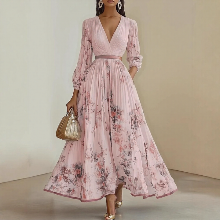 Judith | Elegant Pleated Maxi Dress