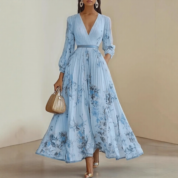 Judith | Elegant Pleated Maxi Dress