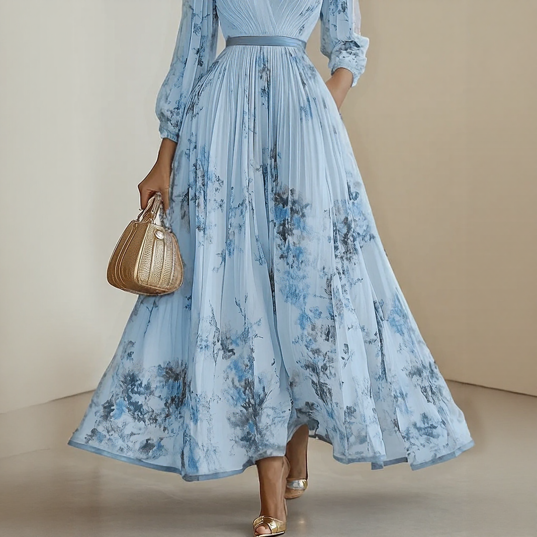 Judith | Elegant Pleated Maxi Dress