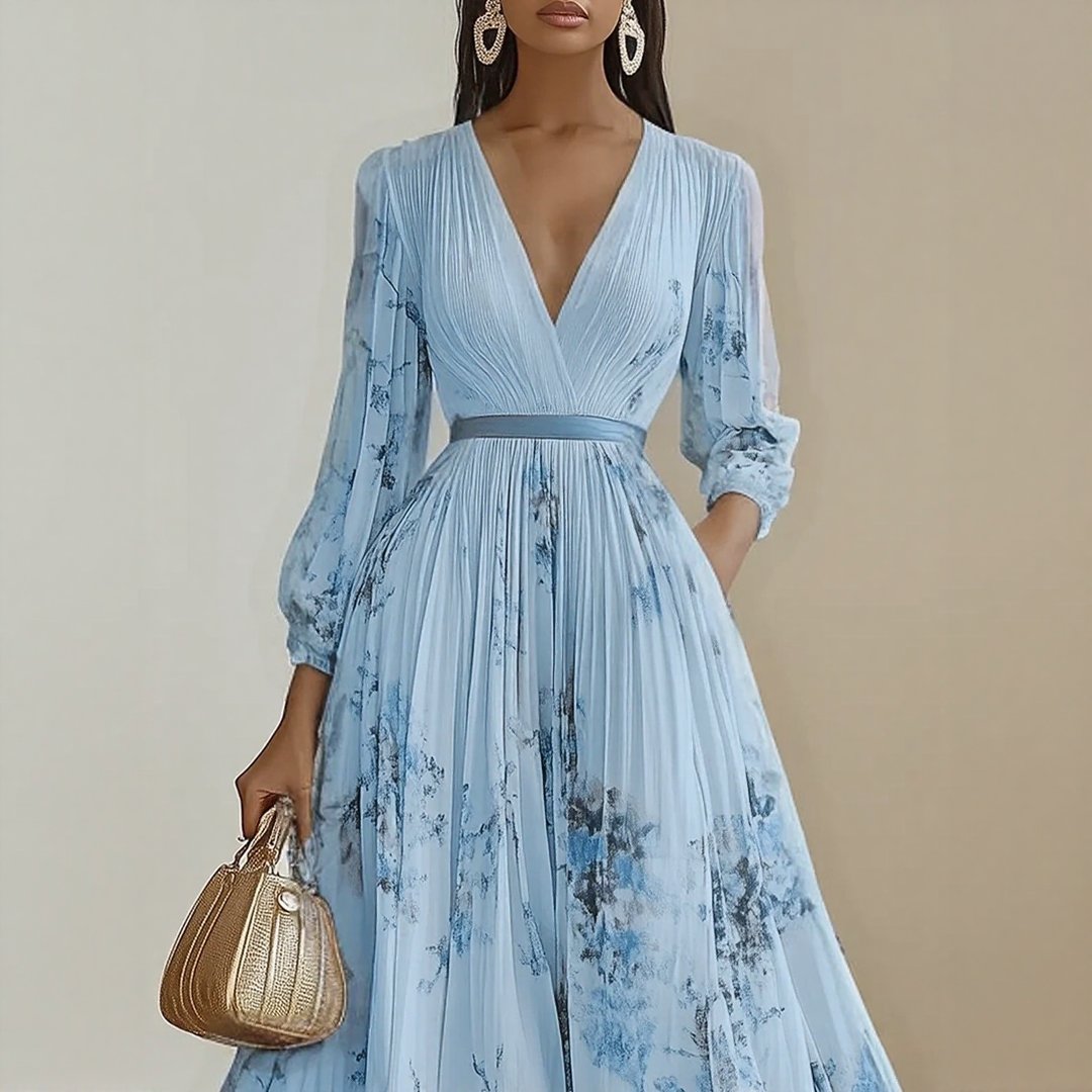 Judith | Elegant Pleated Maxi Dress