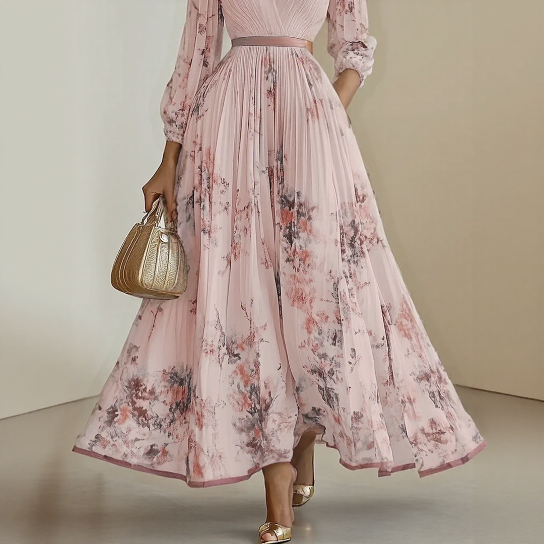 Judith | Elegant Pleated Maxi Dress