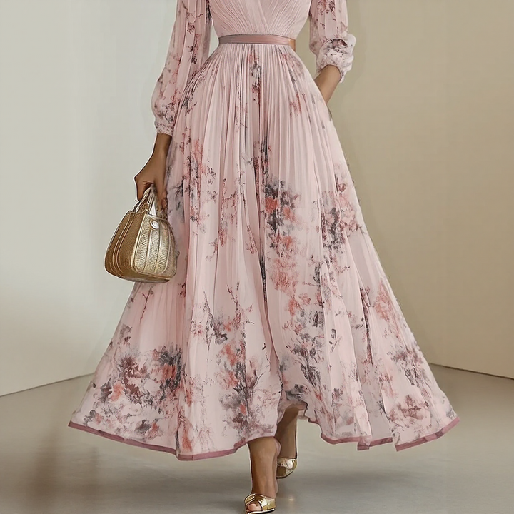 Judith | Elegant Pleated Maxi Dress