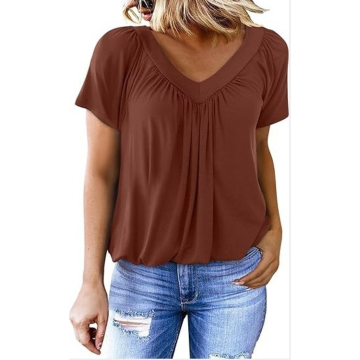 KENNEDY | Top casual con scollo a V