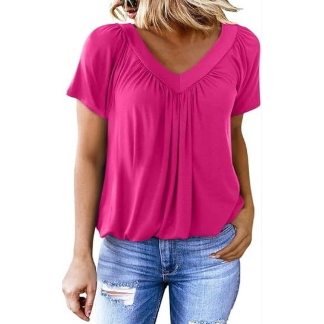 KENNEDY | Top casual con scollo a V