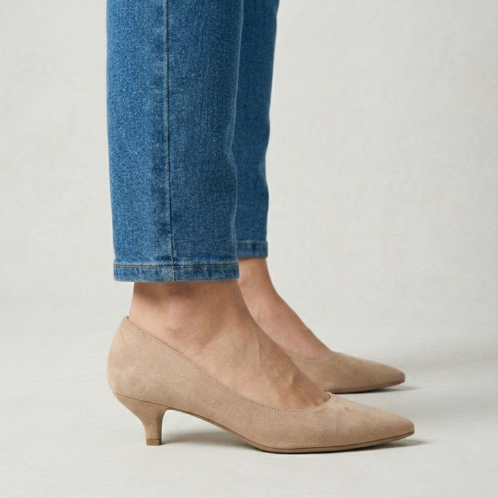 Victorie | Kitten Heel Camoscio