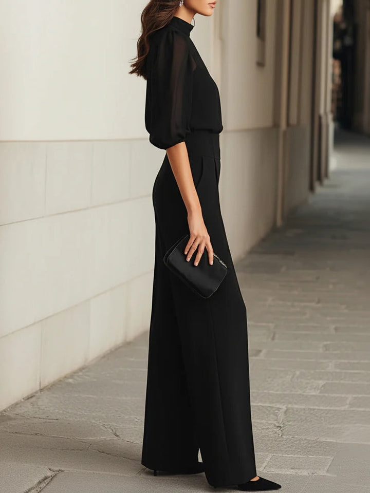 Annette | Completo Elegante con Pantaloni a Gamba Larga
