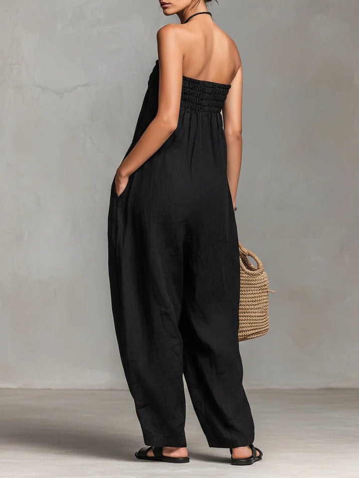 Ninetta | Jumpsuit Estiva Senza Spalline con Fiocco