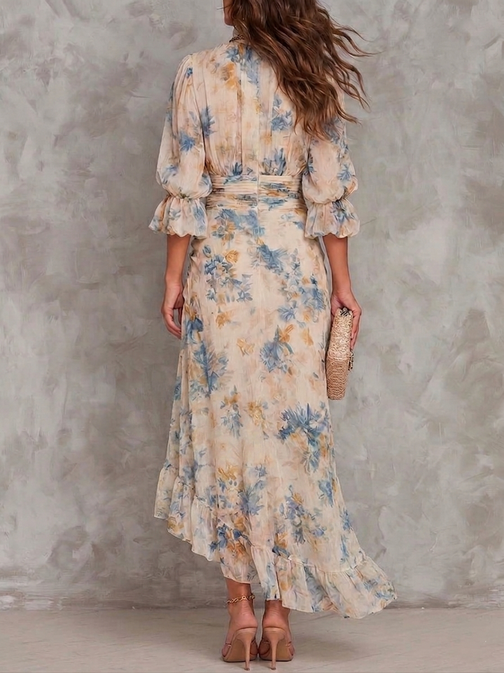 Emma | Abito Chiffon Beige