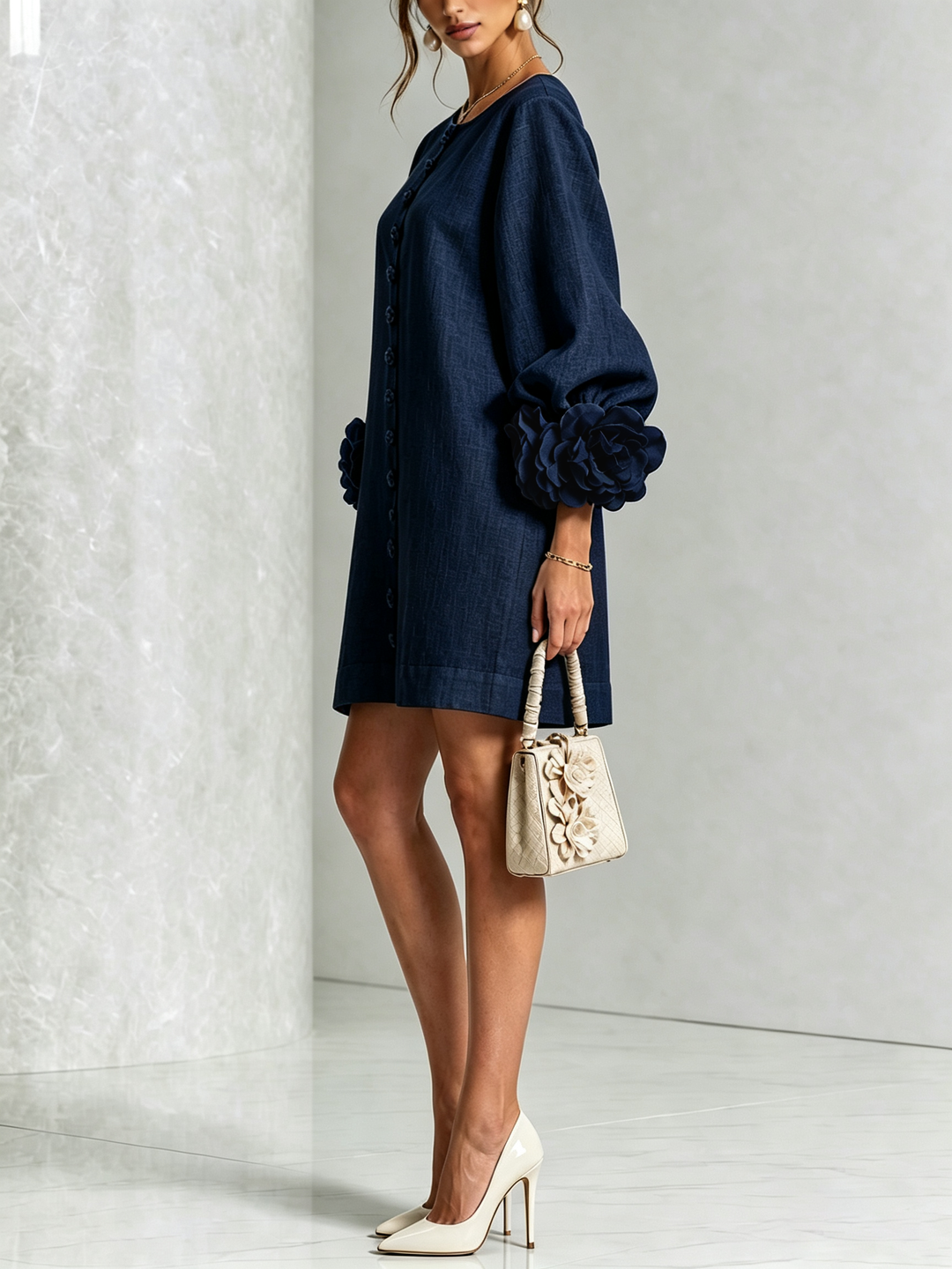 Patrizia | Floral Button-Up Mini Dress