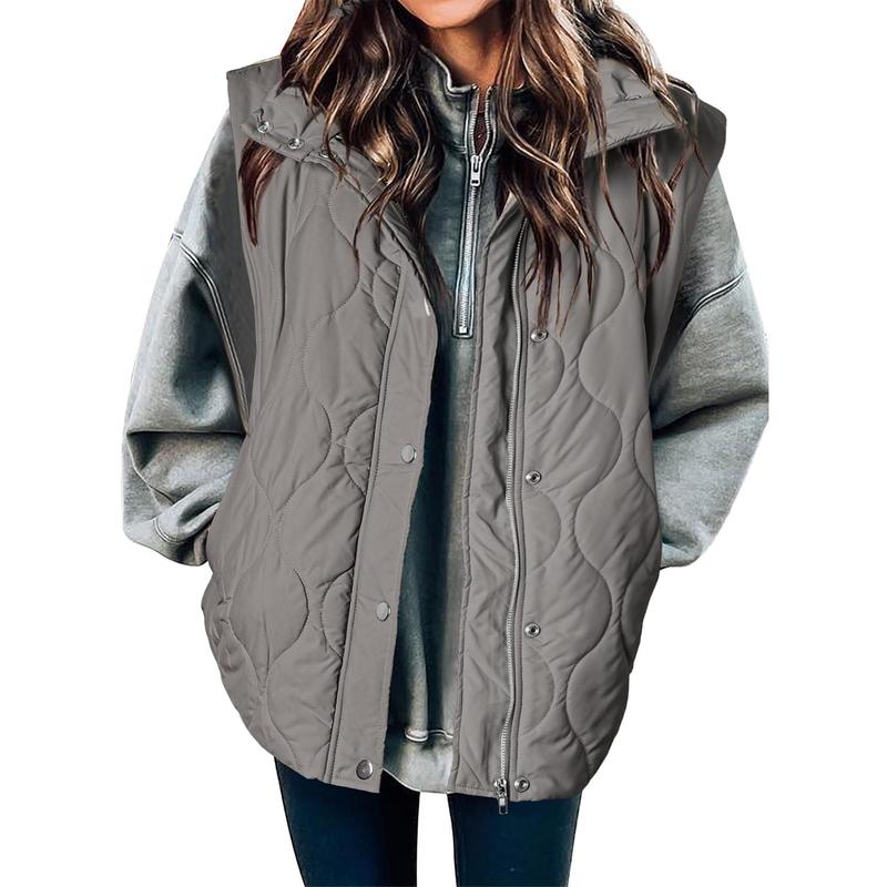 LIBBY™ - Gilet da donna casual imbottito trapuntato oversize leggero