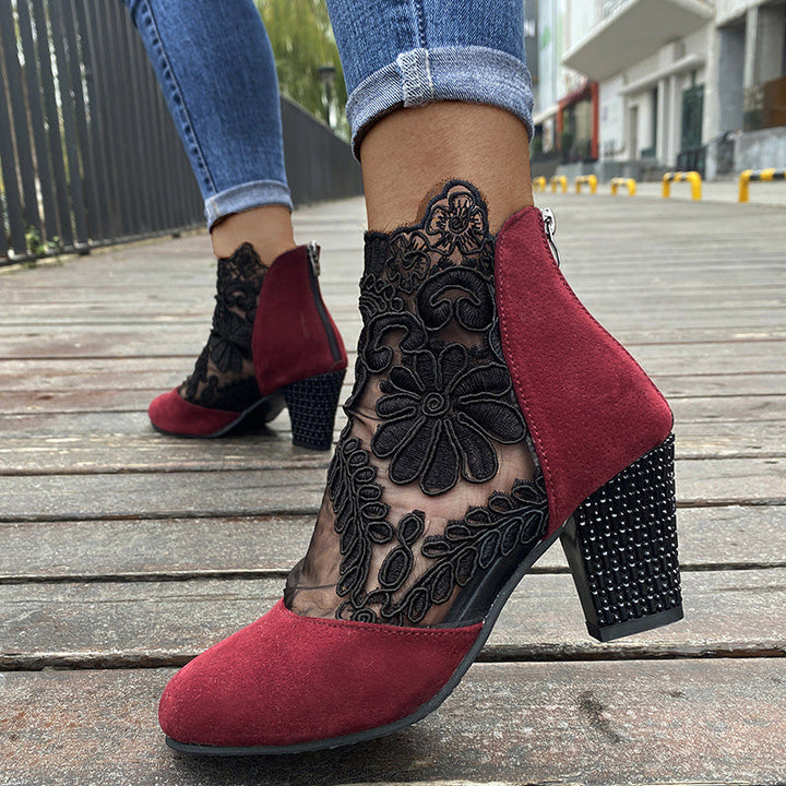 JOLIE™ - Stivali con Tacco in Pizzo Eleganti