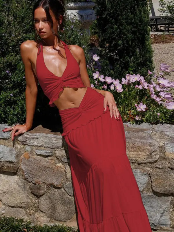 ARIYA™ – Completo Estivo Due Pezzi con Scollo Profondo ed Elegante