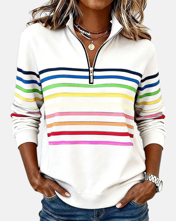 Barbara | Comfortable Striped Jumper
