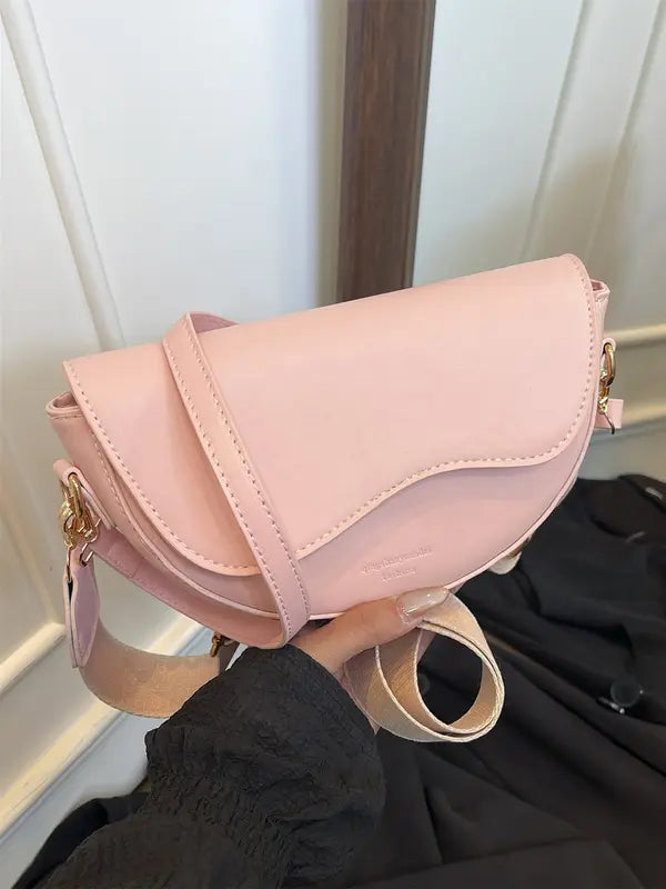 GABI™ - Borsa a tracolla piccola e semplice, versatile, con patta, da portare a tracolla o a spalla