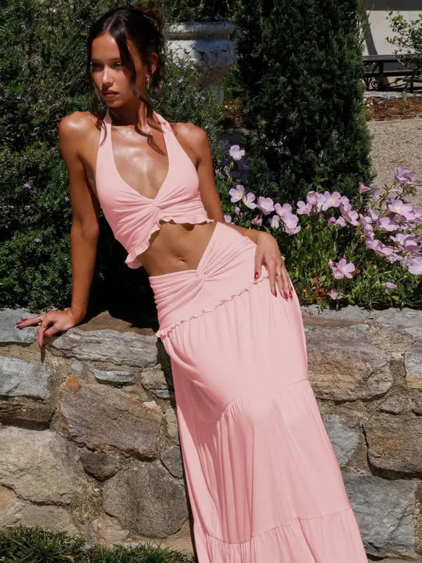 ARIYA™ – Completo Estivo Due Pezzi con Scollo Profondo ed Elegante