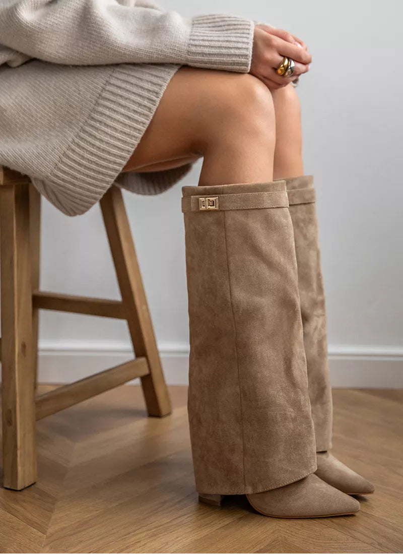 ARABELLA™ - Stivali scamosciati color kaki