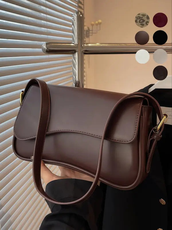 GHERMAE™ - Borsa a tracolla alla moda da donna con patta, adatta a tutte le stagioni