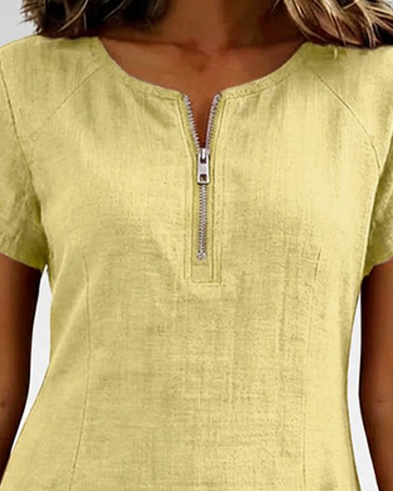 L'abito Amelia | Con zip e tasche in cotone