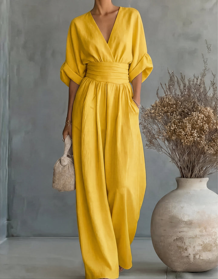 Elisa | Jumpsuit Elegante Fluida con Scollo a V