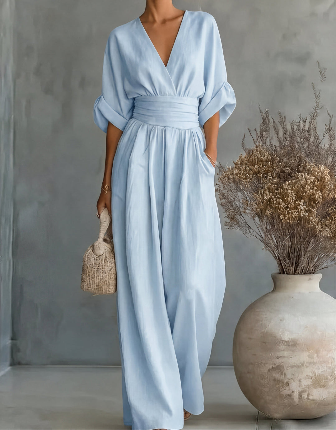 Elisa | Jumpsuit Elegante Fluida con Scollo a V