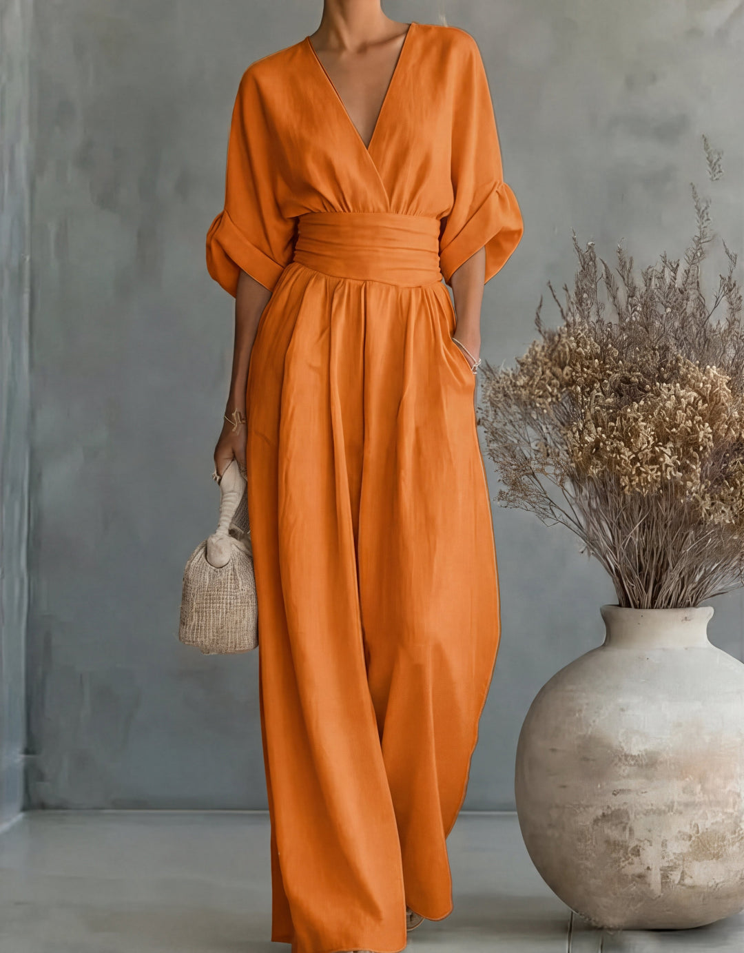 Elisa | Jumpsuit Elegante Fluida con Scollo a V