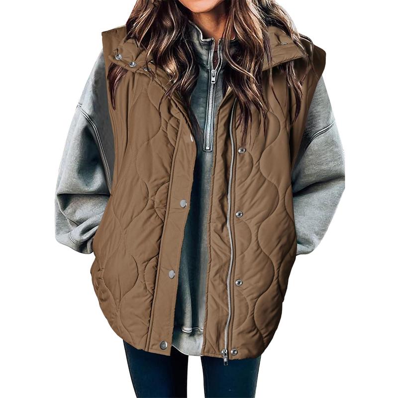 LIBBY™ - Gilet da donna casual imbottito trapuntato oversize leggero