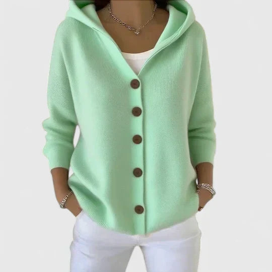 CARDIGAN EMMA IN MAGLIA CON CAPPUCCIO