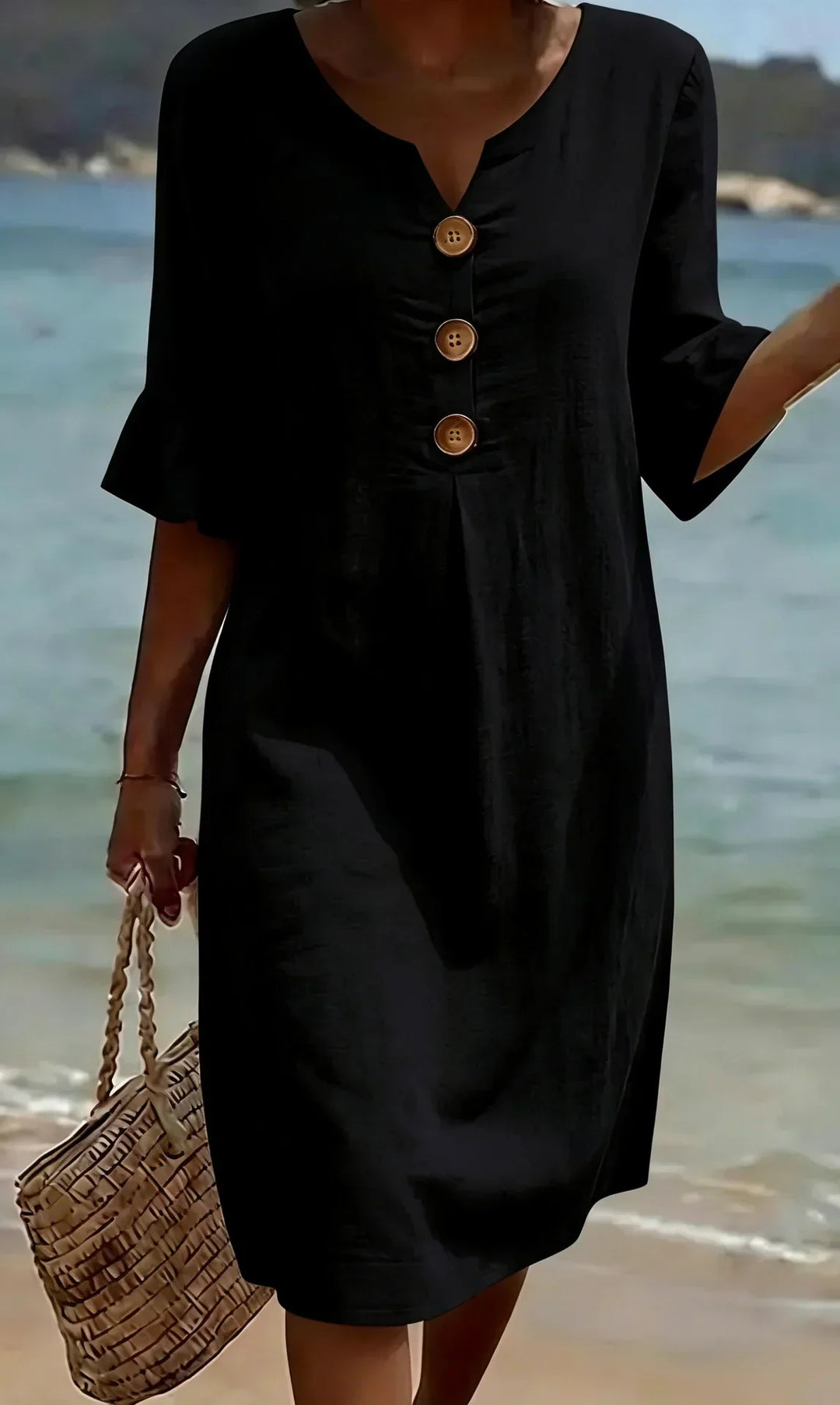 Naomi | Abito chemisier con maniche a sbuffo