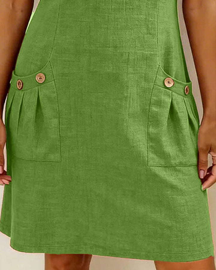 L'abito Amelia | Con zip e tasche in cotone