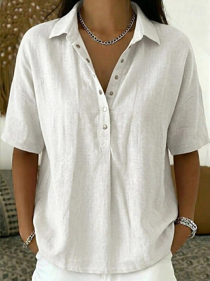 Kathleen | Blusa con colletto e bottone