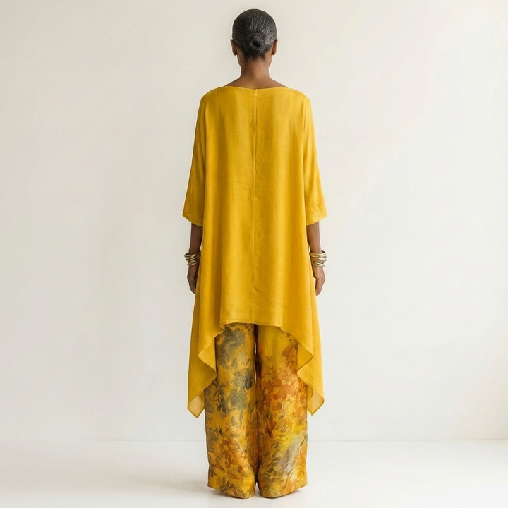 Brenda | Completo Due Pezzi Tunica Asimmetrica e Pantaloni a Gamba Larga