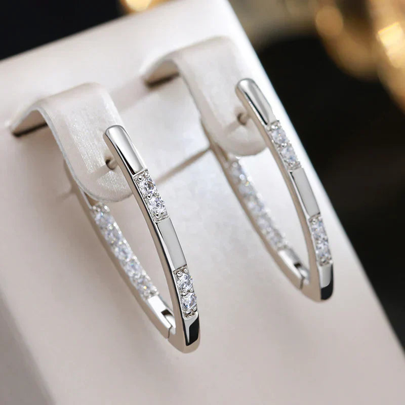 CLARITA™ - Eleganti Orecchini in Zirconia Placcati Oro