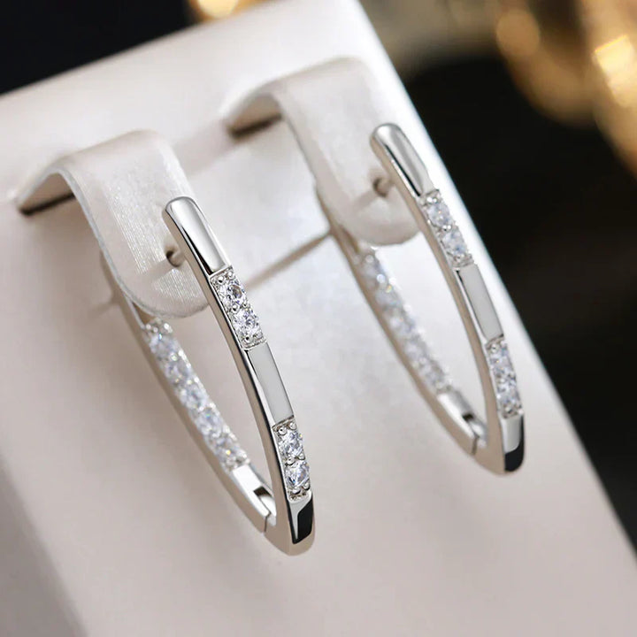 CLARITA™ - Eleganti Orecchini in Zirconia Placcati Oro