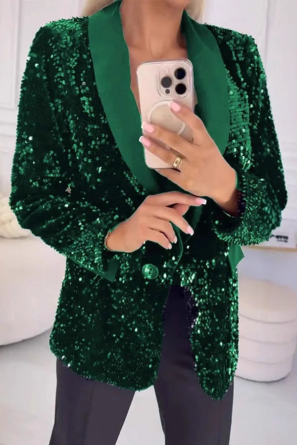 LUXARA™ - Blazer con paillettes scintillanti
