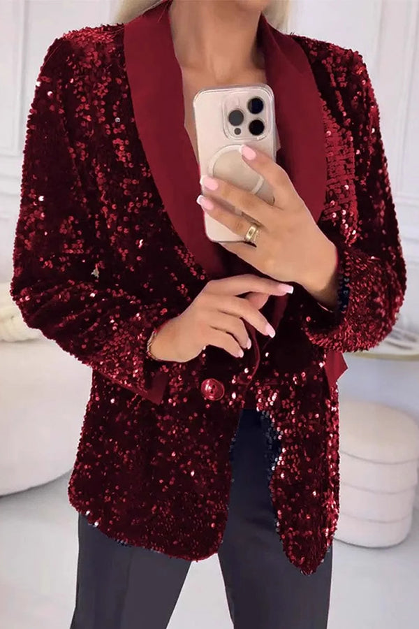 LUXARA™ - Blazer con paillettes scintillanti