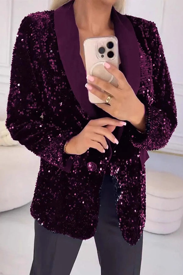 LUXARA™ - Blazer con paillettes scintillanti