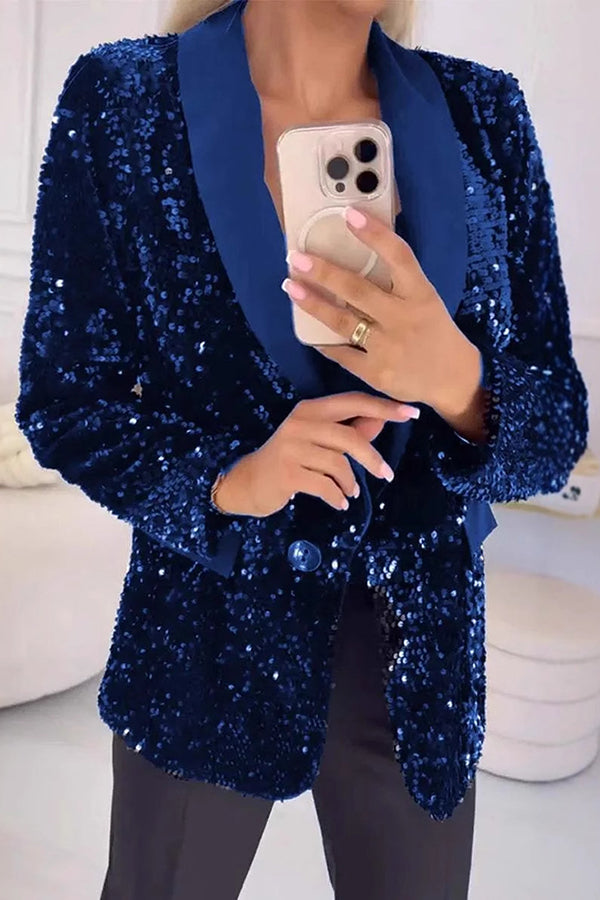 LUXARA™ - Blazer con paillettes scintillanti
