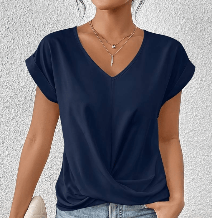 Barbara | Tummy Tucking V-Neck Top