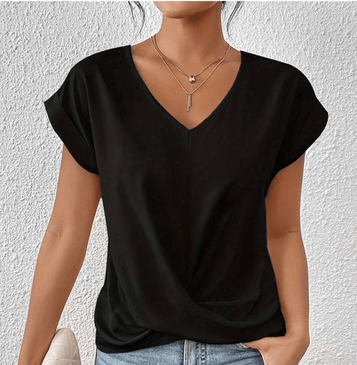 Barbara | Tummy Tucking V-Neck Top