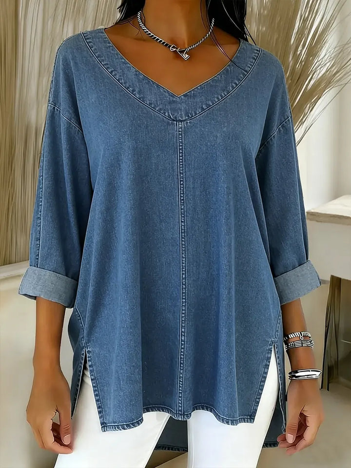 Lucy | Elegante Top in Denim