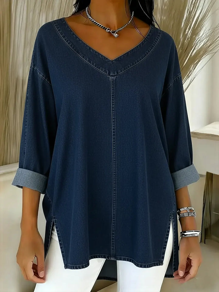 Lucy | Elegante Top in Denim
