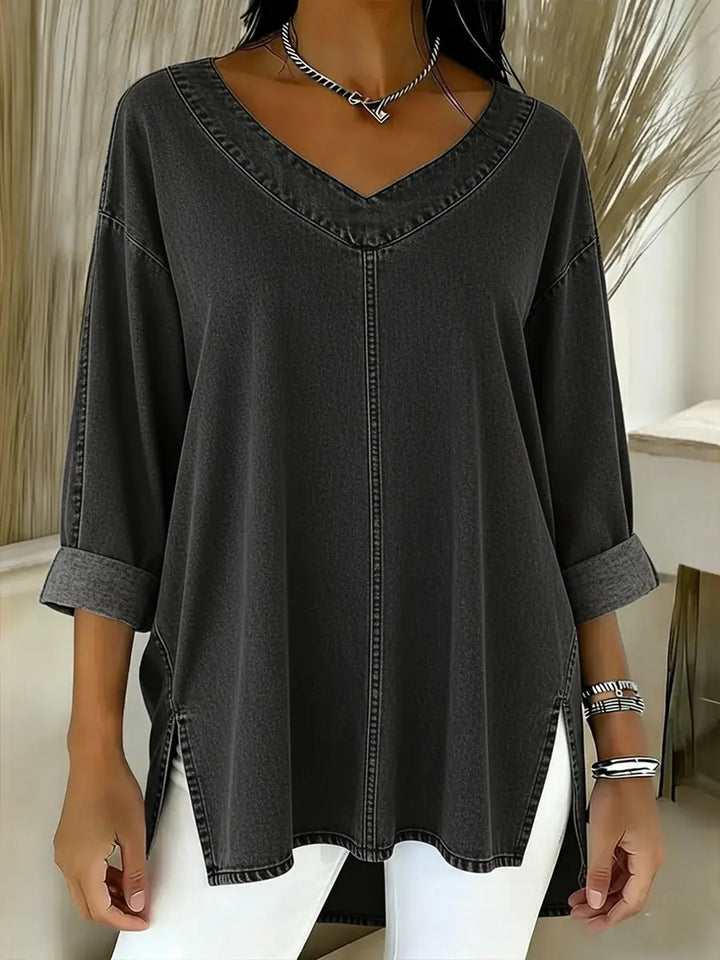Lucy | Elegante Top in Denim